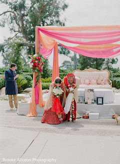 Indian couple bowing giving thanks. Indian couple bowing giving thanks.