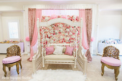 White and pink Indian wedding stage decorations. White and pink Indian wedding stage decorations.
