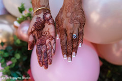 Indian bridal mehndi art decoration on her hands. Indian bridal mehndi art decoration on her hands.