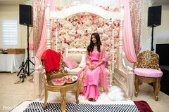Indian bride ready for pre-wedding ritual. Indian bride ready for pre-wedding ritual.