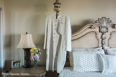 Cream white raja's ceremony sherwani. Cream white raja's ceremony sherwani.