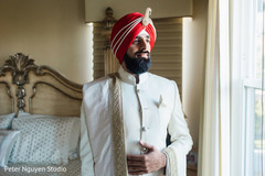 Indian groom wearring his ceremony outfit. Indian groom wearring his ceremony outfit.