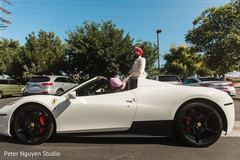 Indian groom on his white Ferrari. Indian groom on his white Ferrari.