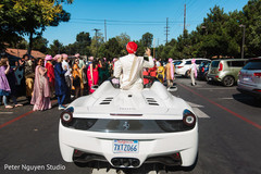 Indian groom arriving to his baraat procession. Indian groom arriving to his baraat procession.