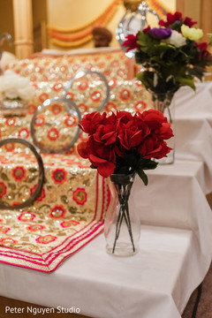 Red roses decorations for Sikh wedding ceremony aisle. Red roses decorations for Sikh wedding ceremony aisle.