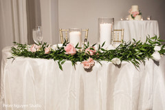 Indian wedding white table cloth decoration. Indian wedding white table cloth decoration.