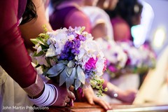Closeup capture of maharanis white and purple flowers bouquet. Closeup capture of maharanis white and purple flowers bouquet.