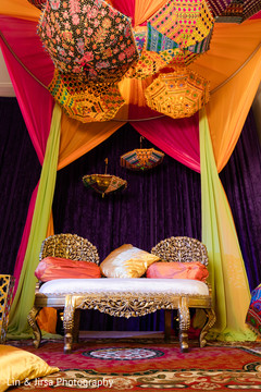 The decorations on the hall stage The decorations on the hall stage