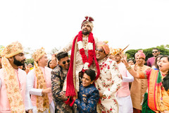 Raja lifted by groomsmen capture. Raja lifted by groomsmen capture.