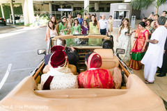Indian couple about to leave ceremony. Indian couple about to leave ceremony.