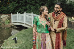 Indian couple posing out in garden capture. Indian couple posing out in garden capture.