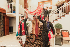 Indian groom making his entrance to Sangeet party. Indian groom making his entrance to Sangeet party.