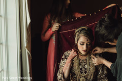 Indian bride getting ready for Indian wedding ceremony. Indian bride getting ready for Indian wedding ceremony.