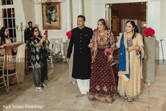 Indian bridal entrance to wedding ceremony with relatives. Indian bridal entrance to wedding ceremony with relatives.