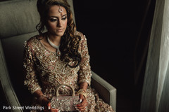Indian bride on her pink and golden anarkali. Indian bride on her pink and golden anarkali.