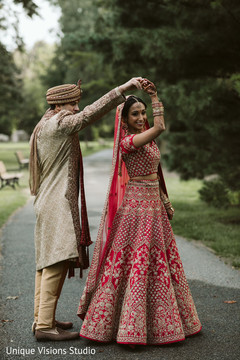 Indian groom admiring his Maharani. Indian groom admiring his Maharani.