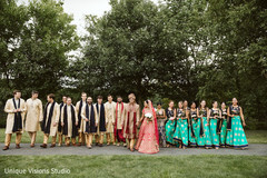 Indian couple with their groomsmen and bridesmaids. Indian couple with their groomsmen and bridesmaids.
