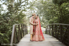 Indian couple on the bridge. Indian couple on the bridge.