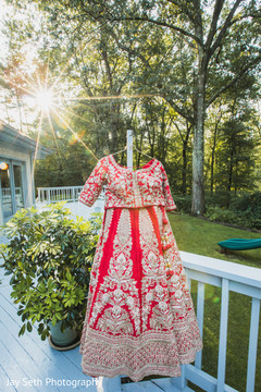 Golden and red Indian wedding ceremony outfit. Golden and red Indian wedding ceremony outfit.