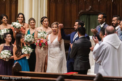 Indian newlyweds about to leave the church Indian newlyweds about to leave the church