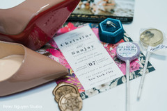 A wedding invitation and the Indian bride's ring A wedding invitation and the Indian bride's ring