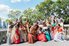 Indian couple with their Indian bridesmaids and Indian groomsmen Indian couple with their Indian bridesmaids and Indian groomsmen
