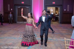 Indian wedding couple arriving Indian wedding couple arriving