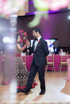 Indian bride and groom firs reception dance. Indian bride and groom firs reception dance.