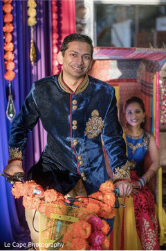 Indian groom riding bride on a tuk tuk. Indian groom riding bride on a tuk tuk.