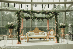 indian wedding ceremony stage during daylight indian wedding ceremony stage during daylight