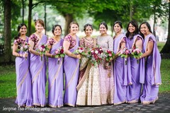 Sweet indian bridesmaids posing for photo shoot with bride. Sweet indian bridesmaids posing for photo shoot with bride.