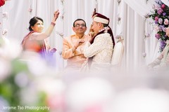 Indian groom at his Dwar Puja rituals. Indian groom at his Dwar Puja rituals.