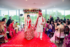 Indian couple walking down the aisle. Indian couple walking down the aisle.