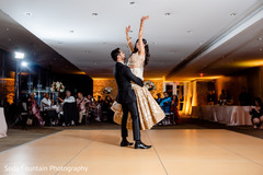 Sweet Indian couple having their first dance. Sweet Indian couple having their first dance.