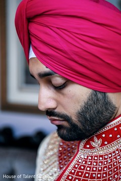 Indian groom in the waiting room Indian groom in the waiting room