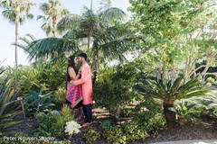 Romantic Indian bride and groom looking at each other. Romantic Indian bride and groom looking at each other.