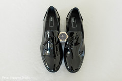 Indian grooms black patent leather wedding shoes and watch. Indian grooms black patent leather wedding shoes and watch.