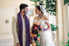Heartwarming Indian bride and groom's first look. Heartwarming Indian bride and groom's first look.