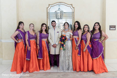 Indian bride, groom, bridesmaids photography. Indian bride, groom, bridesmaids photography.