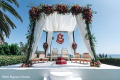Indian Wedding ceremony mandap roses decorations. Indian Wedding ceremony mandap roses decorations.