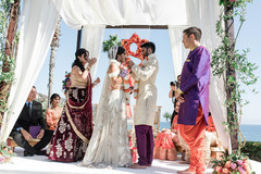 Traditional Indian bride and groom's jaimala ceremony. Traditional Indian bride and groom's jaimala ceremony.