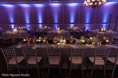 Indian wedding reception purple lights decoration. Indian wedding reception purple lights decoration.