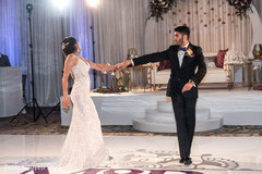 Indian couple's first reception dance. Indian couple's first reception dance.
