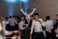 Upbeat Indian wedding reception scene. Upbeat Indian wedding reception scene.