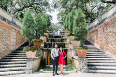 Indian couple posing between staris photo session. Indian couple posing between staris photo session.