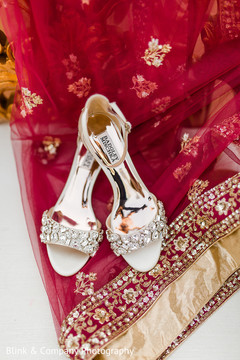 White and Stones on indian brial ceremony shoes. White and Stones on indian brial ceremony shoes.
