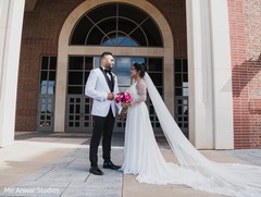 Indian Couple on their christian white wedding outfits. Indian Couple on their christian white wedding outfits.