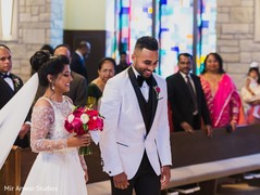 Indian couple at Christian wedding ceremony. Indian couple at Christian wedding ceremony.