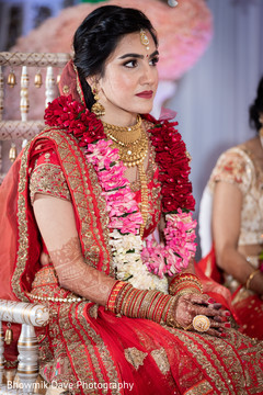 Glamorous Maharani on her Carmesi Lahnga Choli Glamorous Maharani on her Carmesi Lahnga Choli
