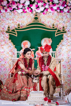 Indian bride and groom during the holy fire celebrations. Indian bride and groom during the holy fire celebrations.